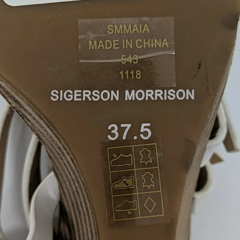 NWT SIGERSON MORRISON Leather Strappy Wedge Sandal
